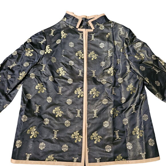 State Side Tailor Yokohama Japan Womens Japanese Jacket Black And Gold PS - Picture 1 of 12
